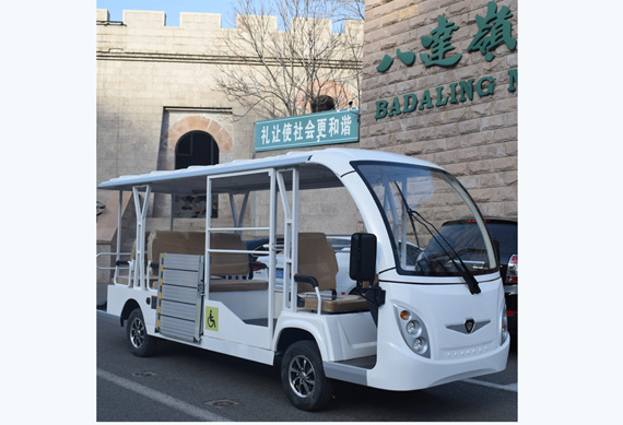 CE certificate Electric sightseeing shuttle bus for wheelchair users