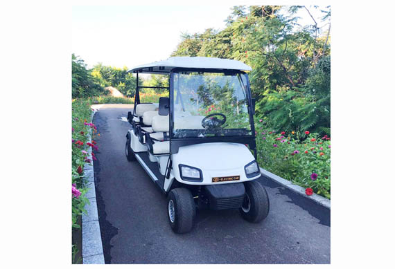 2 Person Electric Club Golf Cart Used In Tourist Attractions In The Hotel Airport Manor Villa Area