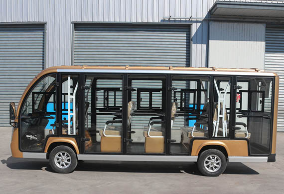 14 passenger electric enclosed shuttle bus