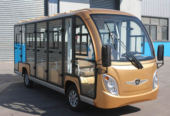 Custom 14 passenger shuttle bus electric bus with heater and air conditioning