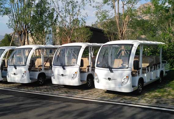 New cheap 14 person low speed electric car for tourist