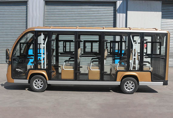 14 passenger enclosed electric shuttle bus