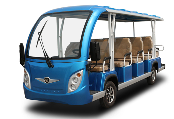 Electric sightseeing cars shuttle bus with power steering come from the factory, aluminum material does not rust