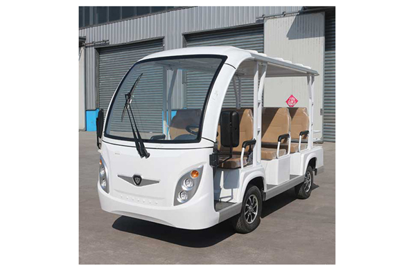 Electric sightseeing cars shuttle bus with power steering come from the factory, aluminum material does not rust