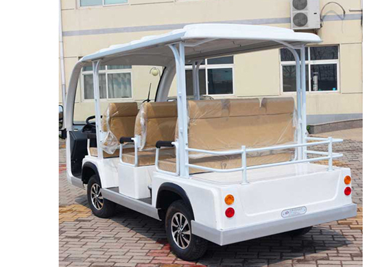 Electric sightseeing cars shuttle bus with power steering come from the factory, aluminum material does not rust