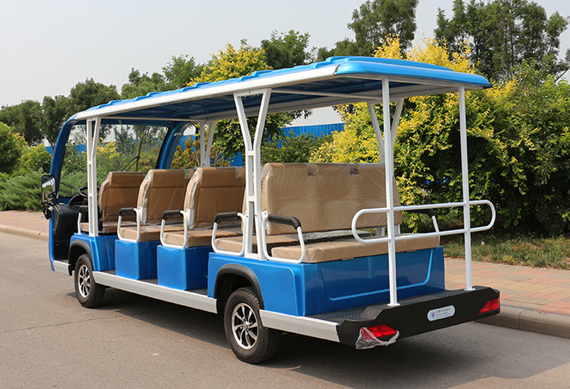 Electric sightseeing cars shuttle bus with power steering come from the factory, aluminum material does not rust