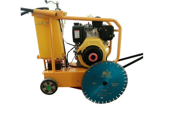 diesel engine cut concrete road cutting machine