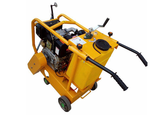 gasoline water jet concrete cutting machine cutting concrete saw