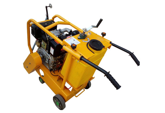 gasoline water jet concrete cutting machine cutting concrete saw