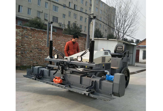 Gasoline wheeled laser screed machine for concrete paving floor leveling