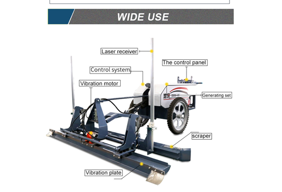 price of wheeled laser road paver leveling machine with two wheels use in concrete floor