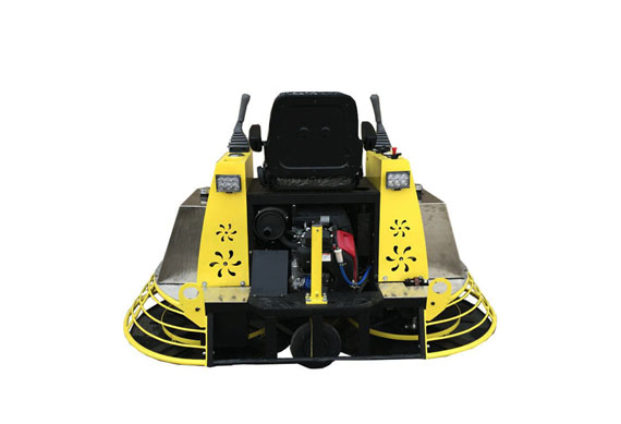 hydraulic power trowel with training wheels for concrete floor