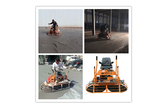 power floating machine for smoothing concrete surface