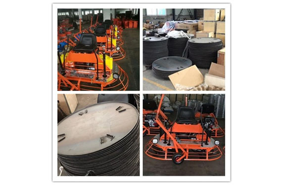 power floating machine for smoothing concrete surface