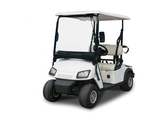 CE Approved 2 Seater Electric Golf Carts with folded back seat