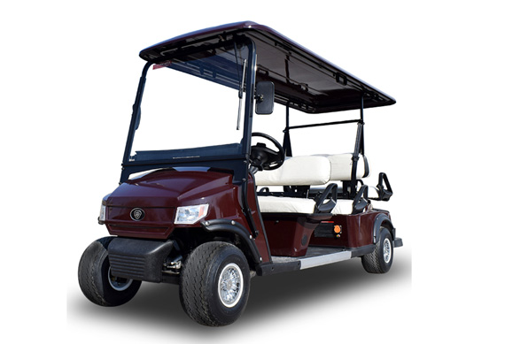 4 seat golf buggy Red electric golf cart for sale