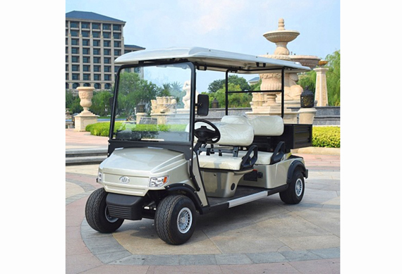 Latest 4 seat cheap electric golf cart with rear rack used in airport