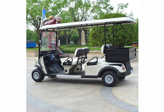 Latest 4 seat cheap electric golf cart with rear rack used in airport