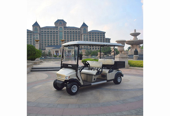 Latest 4 seat cheap electric golf cart with rear rack used in airport