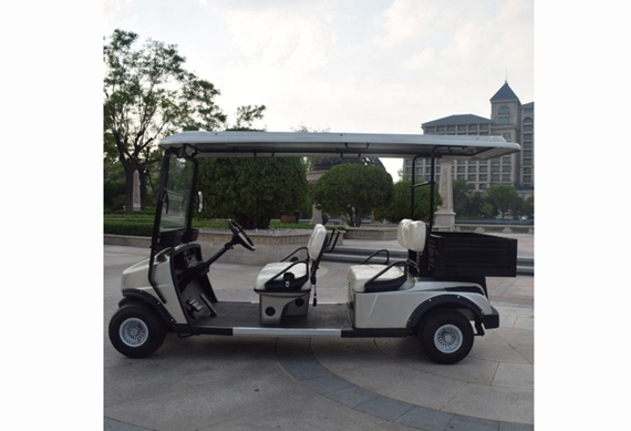 Latest 4 seat cheap electric golf cart with rear rack used in airport