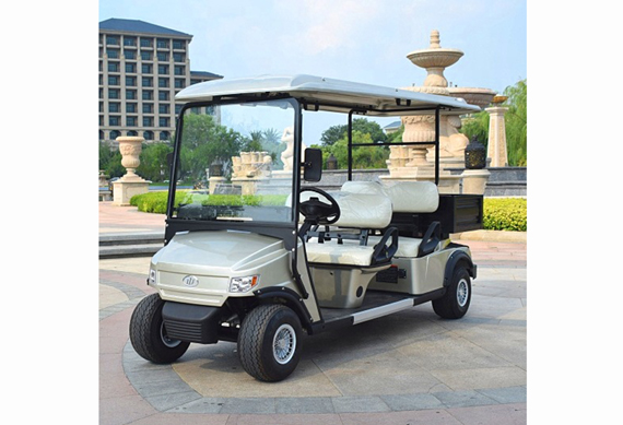 new design 4 seater golf cart, rear seater can be folded