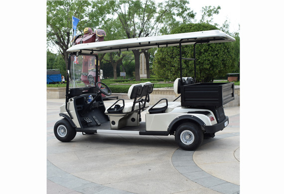 4 wheels electric golf cart with cargo box