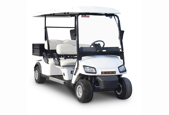 4 seater Electric golf cart with power assist lift cargo box Support customization