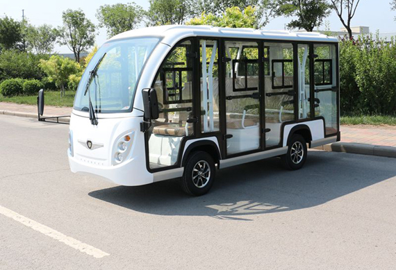 Professional 11 seat electric airport shuttle bus Scenic sightseeing car