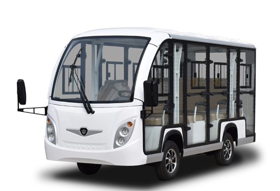 Electric sightseeing car with heater and air conditioning