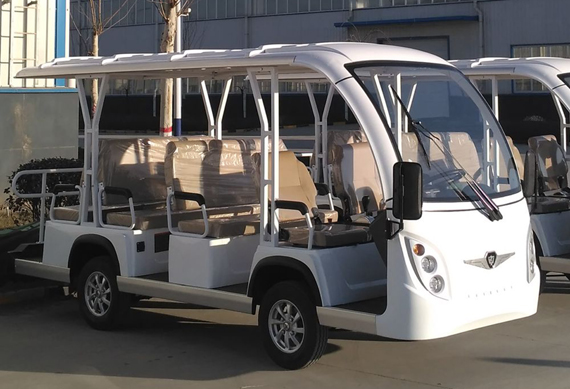 11 seater Electric enclosed sightseeing car , ISO approved