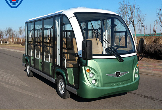 11 Seats off Road Battery Powered Classic Shuttle Enclosed Electric Sightseeing Car with heater and air conditioning