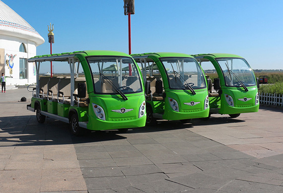 14 seater electric passenger vehicles sightseeing bus with CE certificate