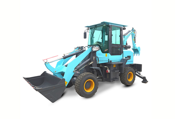 Multi-purpose 4 wheel drive mini wheel excavator backhole loader forklift