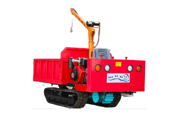 china self-loading mini transporter rubber track dumper 500kg 800kg 1000kg with lift and crane for sale