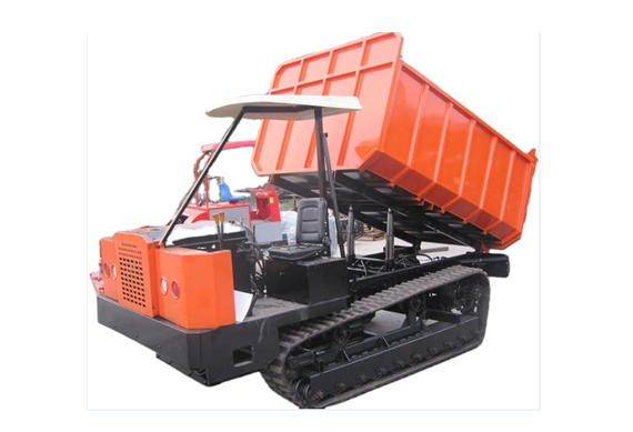 Free shipping china self-loading mini transporter rubber dumper track 500kg 800kg 1000kg with lift and crane for sale