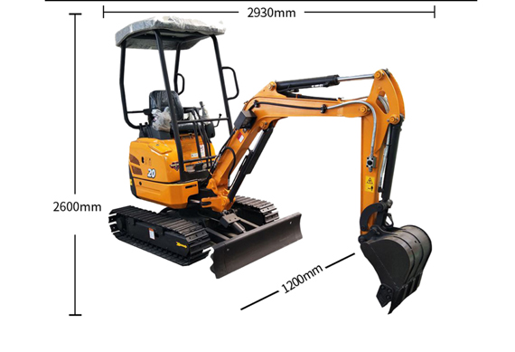 2 ton small digger crawler excavator low consumption strong power