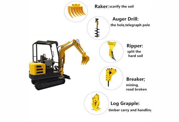 Farm machinery equipment mini rubber crawler excavator and accessories for sale philippines/malaysia