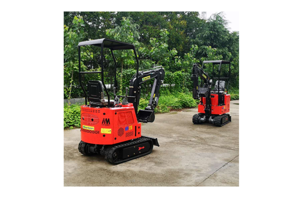 Chinese red hydraulic system mini excavator for construction works