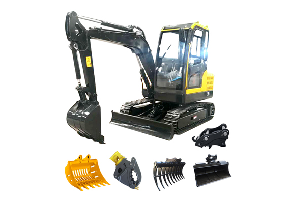 BEST sale mini excavator with high-effective attachments cheap price FREE SHIPPING