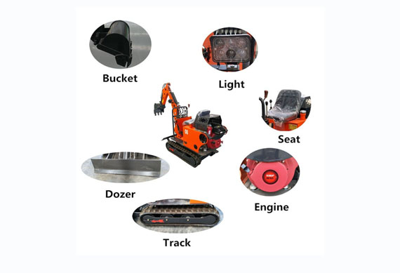 new tilt bucket mini excavator hydraulic parts