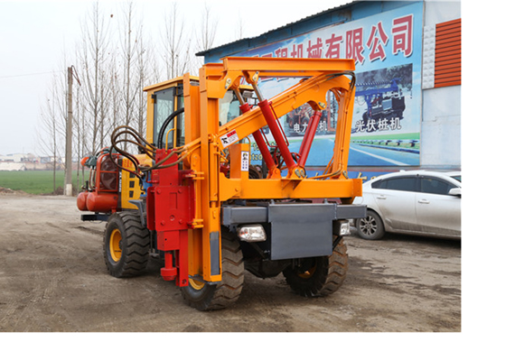 hydraulic diesel photovoltaic fence guardrail post pile driver for sale price
