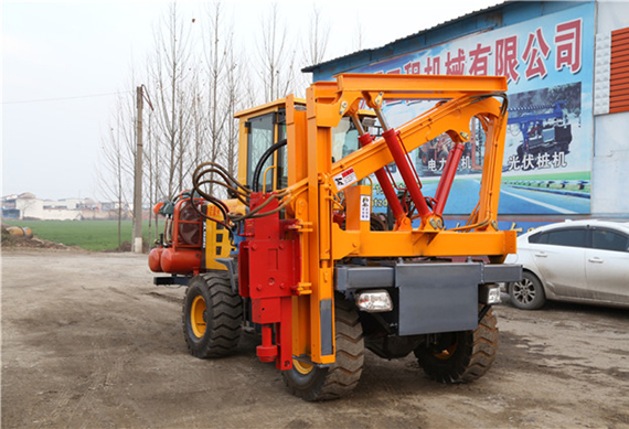 Hydraulic jack hammer sunward static pile driver for road guardrail installation