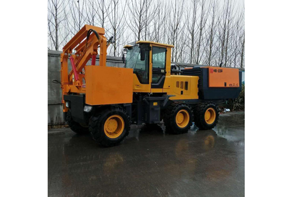 small loader hydraulic pile driving machine for safety guard construction