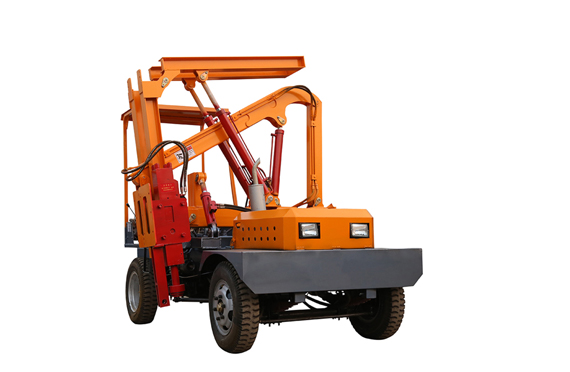 guardrail installation equipment truck mounted pile driver for sale