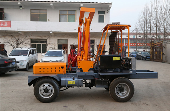 guardrail installation equipment truck mounted pile driver for sale