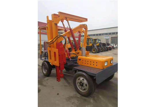 guardrail installation equipment truck mounted pile driver for sale