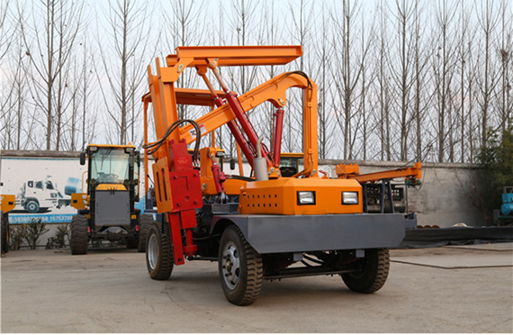 guardrail installation equipment truck mounted pile driver for sale