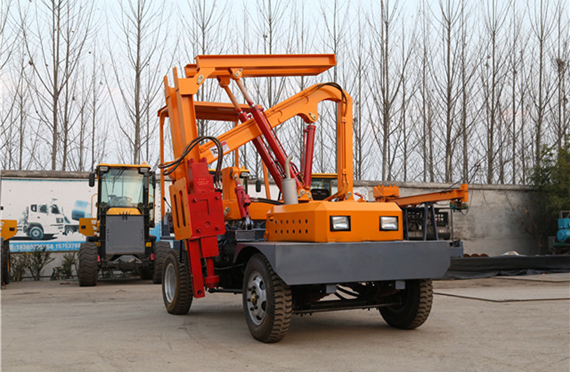 truck / loader guardrail pilling machine for sale