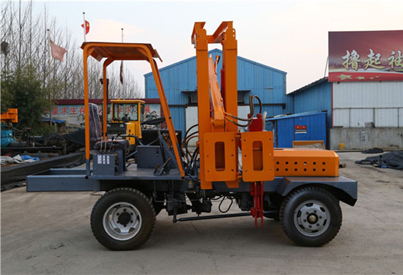 hydraulic vibratory monkey pile driver tractor mounted piling rig machine for fence foundation
