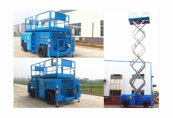 14m hydraulic sky arm lift/aerial working articulating diesel engine towable boom lift workform